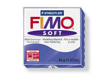 Fimo Soft, блестящий синий (33)