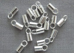 Sterling silver 925, концевик на шнур до 2 мм, 2 шт