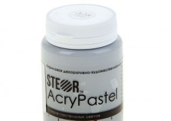 Steor AcryPastel, краска акриловая,  серая пастельная, 80 мл