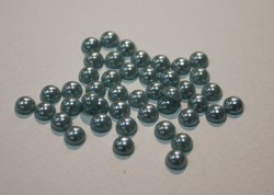 Полубусины круглые, голубые, 5 мм, 10 г