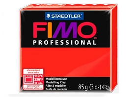 Полимерная глина FIMO Professional,  чисто-красная (200)