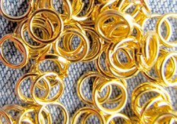 Золото, зажимные колечки Zlatka R-05 №1, 2,5 мм