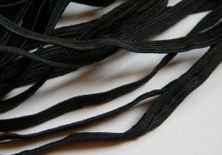 Резинка текстильная, черная, 1 м