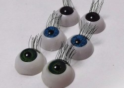 Глазки для игрушек круглые с ресницами, карие, d 10 мм