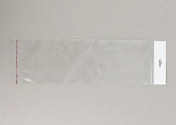 Пакет прозрачный с липкой лентой, 15*38/42 см