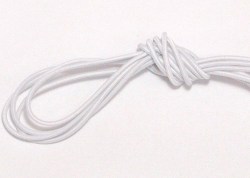 Резинка шнур, белая, 1 м