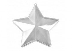 Звезда пластиковая, 7,5*3 см, 2 части