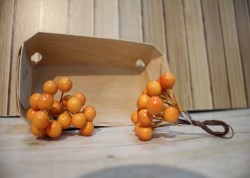 Ягоды, светло-оранжевые, d 1 см, 20 шт