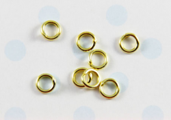 Золото, зажимные колечки Zlatka R-08 №1, 4 мм, 1 шт