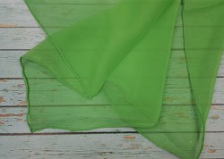 Платок шелковый зеленый, 50*50 см