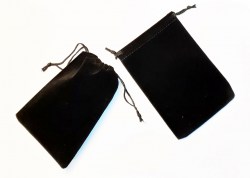 Подарочный мешочек, черный, бархат 10х15 см