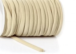 Шнур эластичный текстильный полый , бежевый, 5 мм, 1 м