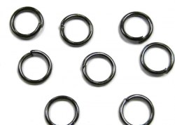 Черный никель, кольцо зажимное, 50 шт., d 7*0,8 мм