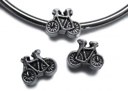Античное серебро, спейсер, велосипед, 14*11 мм