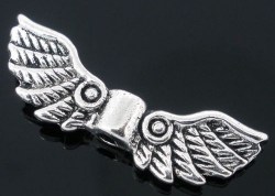 Античное серебро, спейсер крылья, 22*7 мм, 5 шт