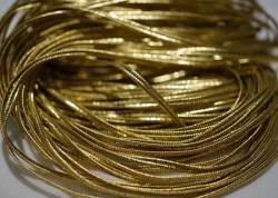 Шнур текстильный металлизированный, золото, 1 м