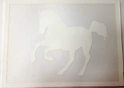 Силуэт лошади на пластике, 20*15 см, арт.1