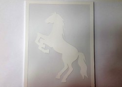 Силуэт лошади на пластике, 20*15 см, арт.2