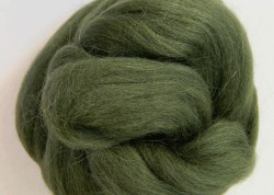 Пехорка, шерсть для валяния полутонкая, темно-зеленая, 50 г