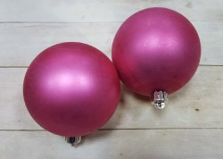 Шар пластиковый Д=80 мм, матовый, розовый, уценка